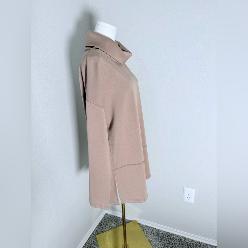 WIHOLL Taupe Mock Neck Long Sleeve Top – Size XL (NWT) - Picture 3 of 16